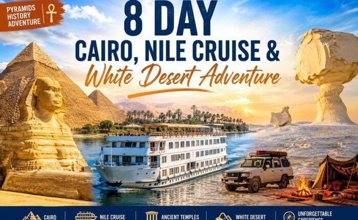 8 Day Cairo, Nile Cruise & White Desert Adventure