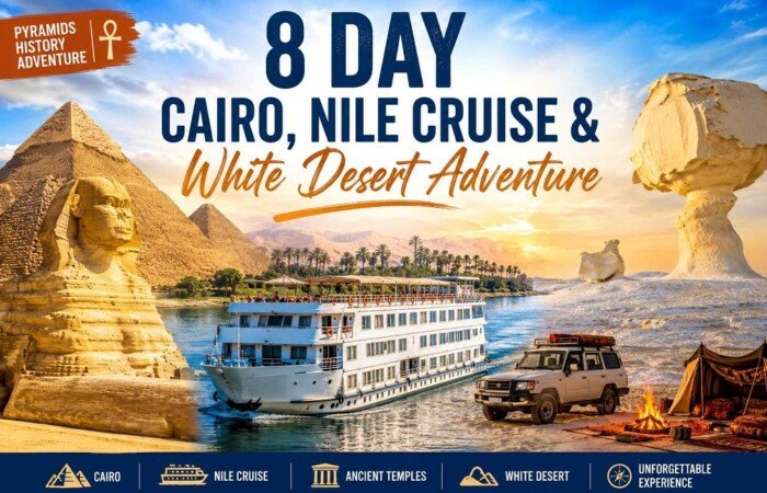 8 Day Cairo, Nile Cruise & White Desert Adventure